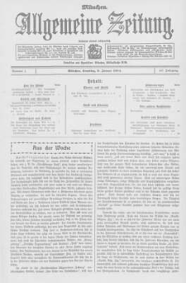 Allgemeine Zeitung Samstag 3. Januar 1914