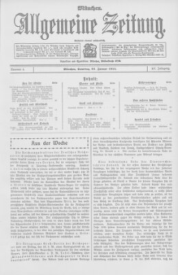 Allgemeine Zeitung Samstag 24. Januar 1914