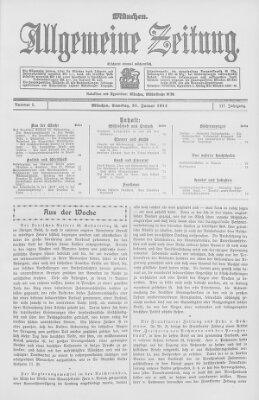 Allgemeine Zeitung Samstag 31. Januar 1914