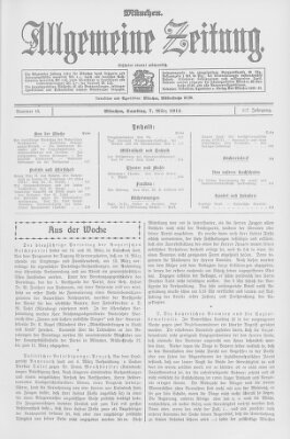 Allgemeine Zeitung Samstag 7. März 1914