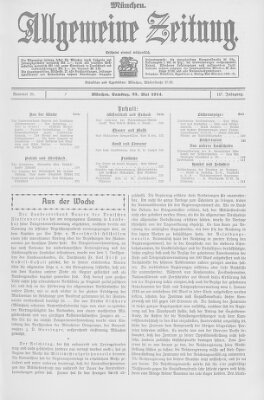 Allgemeine Zeitung Samstag 23. Mai 1914