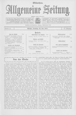 Allgemeine Zeitung Samstag 30. Mai 1914