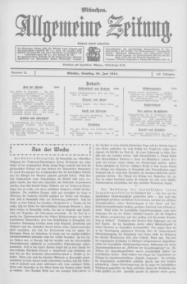 Allgemeine Zeitung Samstag 20. Juni 1914