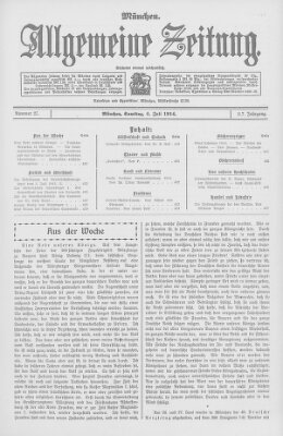 Allgemeine Zeitung Samstag 4. Juli 1914