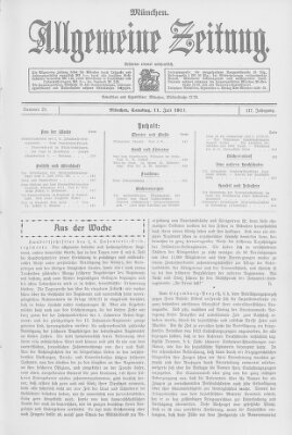 Allgemeine Zeitung Samstag 11. Juli 1914