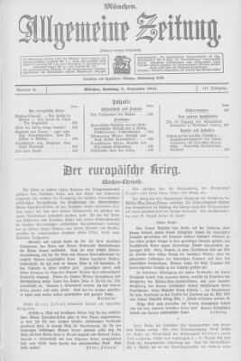 Allgemeine Zeitung Samstag 5. September 1914