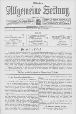 Allgemeine Zeitung Samstag 12. Dezember 1914