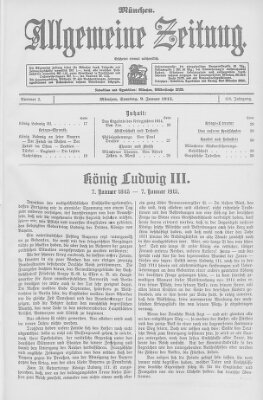 Allgemeine Zeitung Samstag 9. Januar 1915