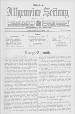 Allgemeine Zeitung Samstag 30. Januar 1915