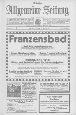 Allgemeine Zeitung Samstag 12. Juni 1915