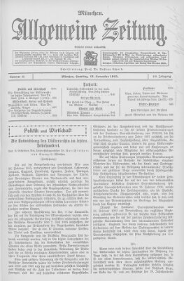 Allgemeine Zeitung Samstag 13. November 1915