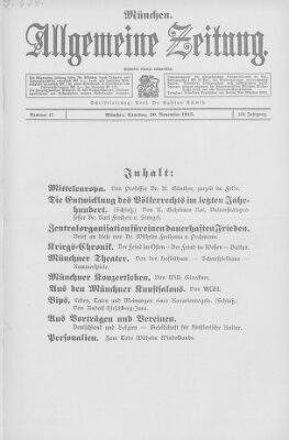 Allgemeine Zeitung Samstag 20. November 1915