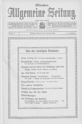 Allgemeine Zeitung Samstag 8. Januar 1916