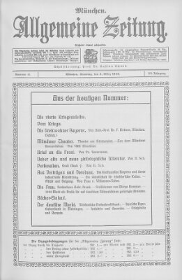 Allgemeine Zeitung Samstag 4. März 1916