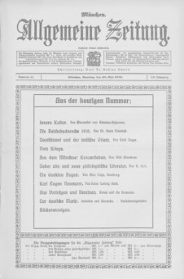 Allgemeine Zeitung Samstag 20. Mai 1916