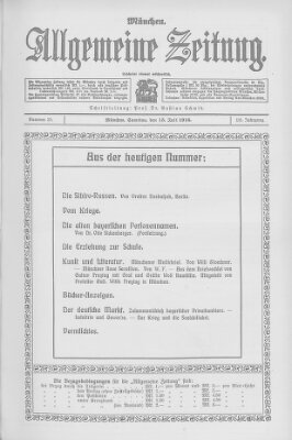 Allgemeine Zeitung Samstag 15. Juli 1916