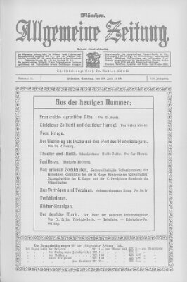 Allgemeine Zeitung Samstag 29. Juli 1916