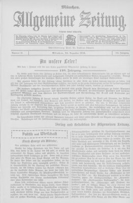 Allgemeine Zeitung Sonntag 24. Dezember 1916