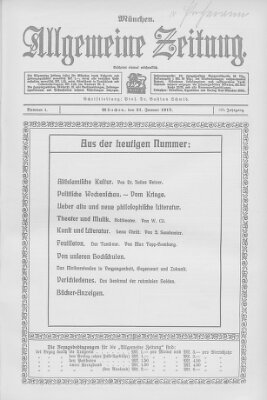 Allgemeine Zeitung Sonntag 21. Januar 1917