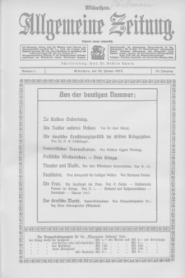 Allgemeine Zeitung Sonntag 28. Januar 1917