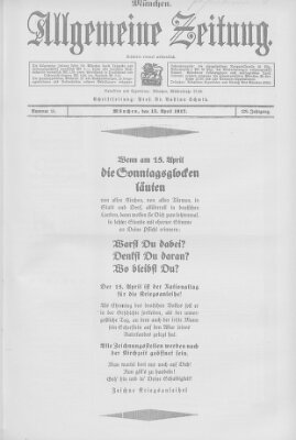 Allgemeine Zeitung Sonntag 15. April 1917