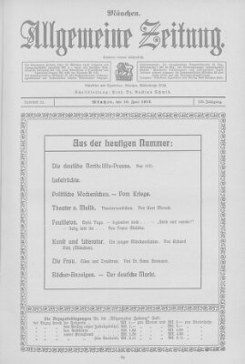 Allgemeine Zeitung Sonntag 10. Juni 1917