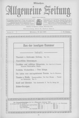 Allgemeine Zeitung Sonntag 22. Juli 1917