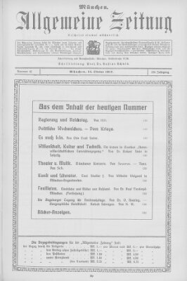 Allgemeine Zeitung Sonntag 14. Oktober 1917