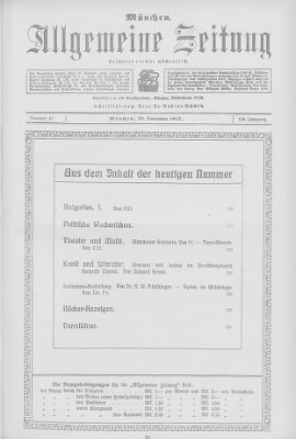 Allgemeine Zeitung Sonntag 18. November 1917