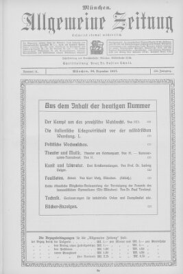 Allgemeine Zeitung Sonntag 16. Dezember 1917