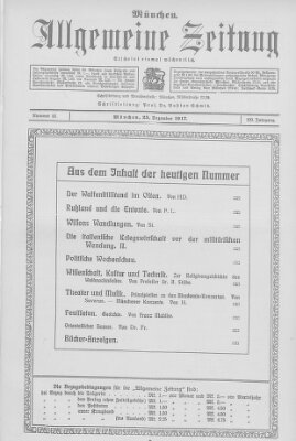 Allgemeine Zeitung Sonntag 23. Dezember 1917