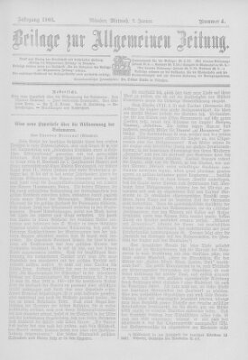 Allgemeine Zeitung Mittwoch 7. Januar 1903