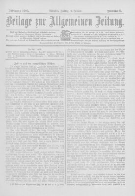 Allgemeine Zeitung Freitag 9. Januar 1903