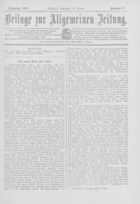 Allgemeine Zeitung Samstag 10. Januar 1903