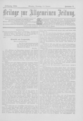 Allgemeine Zeitung Dienstag 13. Januar 1903