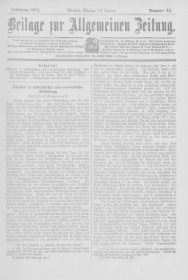 Allgemeine Zeitung Montag 19. Januar 1903