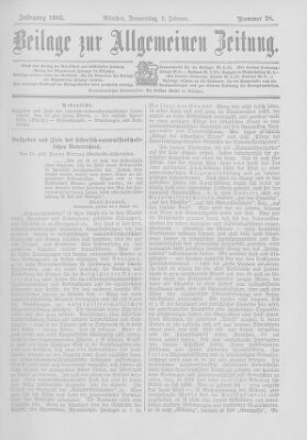 Allgemeine Zeitung Donnerstag 5. Februar 1903