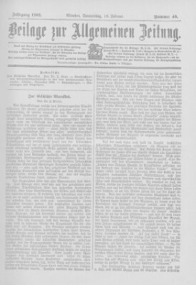 Allgemeine Zeitung Donnerstag 19. Februar 1903