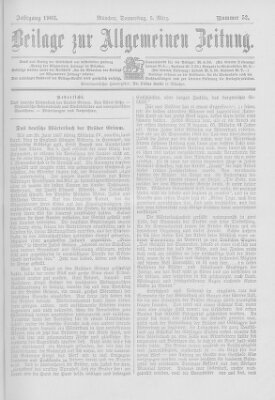 Allgemeine Zeitung Donnerstag 5. März 1903