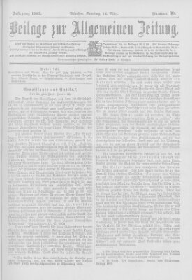 Allgemeine Zeitung Samstag 14. März 1903