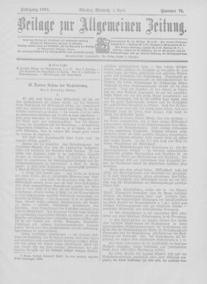 Allgemeine Zeitung Mittwoch 1. April 1903