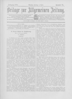 Allgemeine Zeitung Freitag 3. April 1903