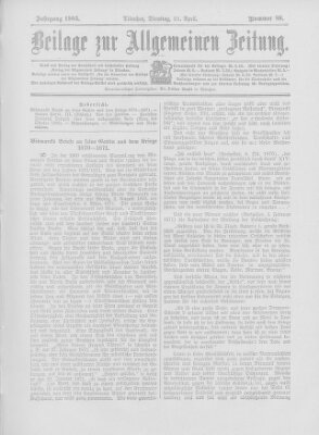 Allgemeine Zeitung Dienstag 21. April 1903