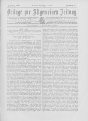 Allgemeine Zeitung Samstag 25. April 1903