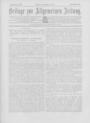 Allgemeine Zeitung Samstag 2. Mai 1903