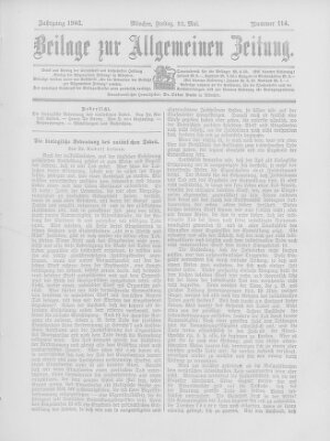Allgemeine Zeitung Friday 22. May 1903