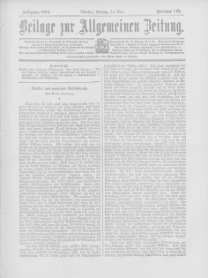 Allgemeine Zeitung Montag 25. Mai 1903