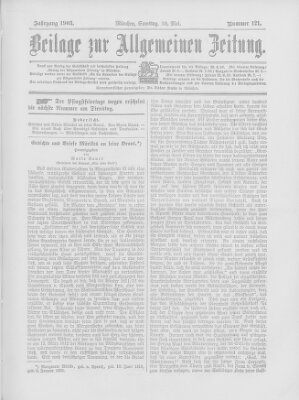 Allgemeine Zeitung Samstag 30. Mai 1903