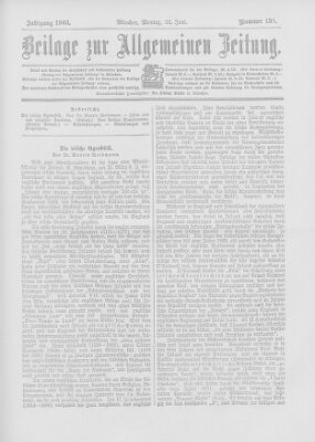 Allgemeine Zeitung Montag 22. Juni 1903