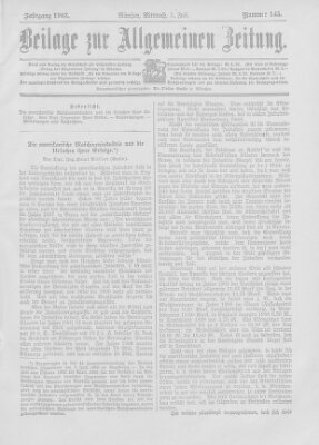 Allgemeine Zeitung Mittwoch 1. Juli 1903